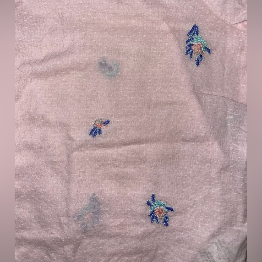 Bonpoint Pink Embroidered Ruffle Blouse - Picture 5 of 9